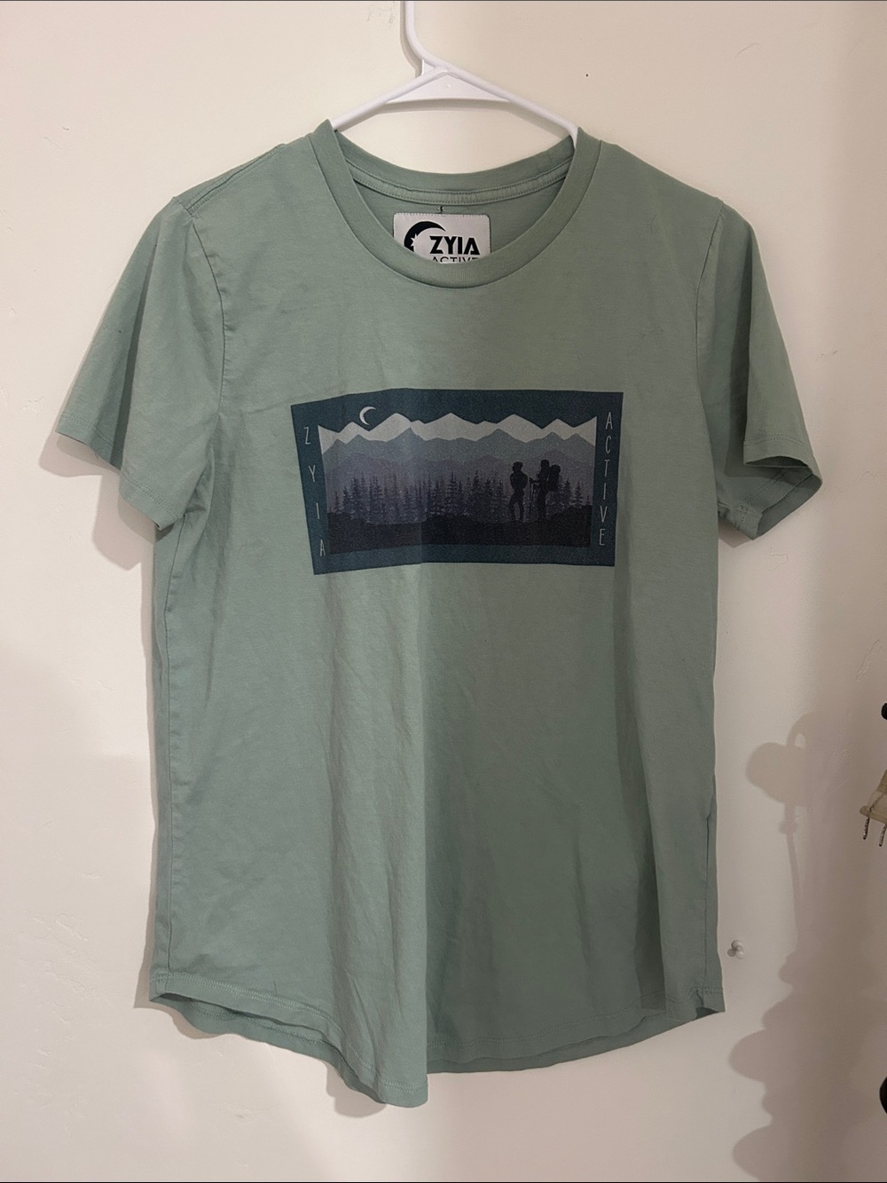 Active USA Men's Sage Green Outdoor Graphic Tee